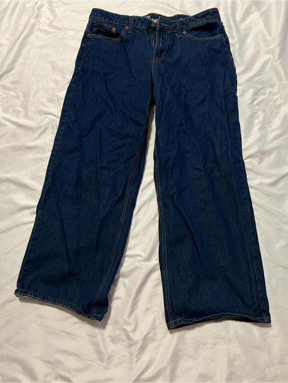 No Boundaries Wide Leg Dark Blue Denim Pants